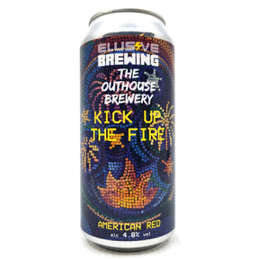 Elusive Brewing Kick Up The Fire American Red 4.8% (440ml can)-Hop Burns & Black