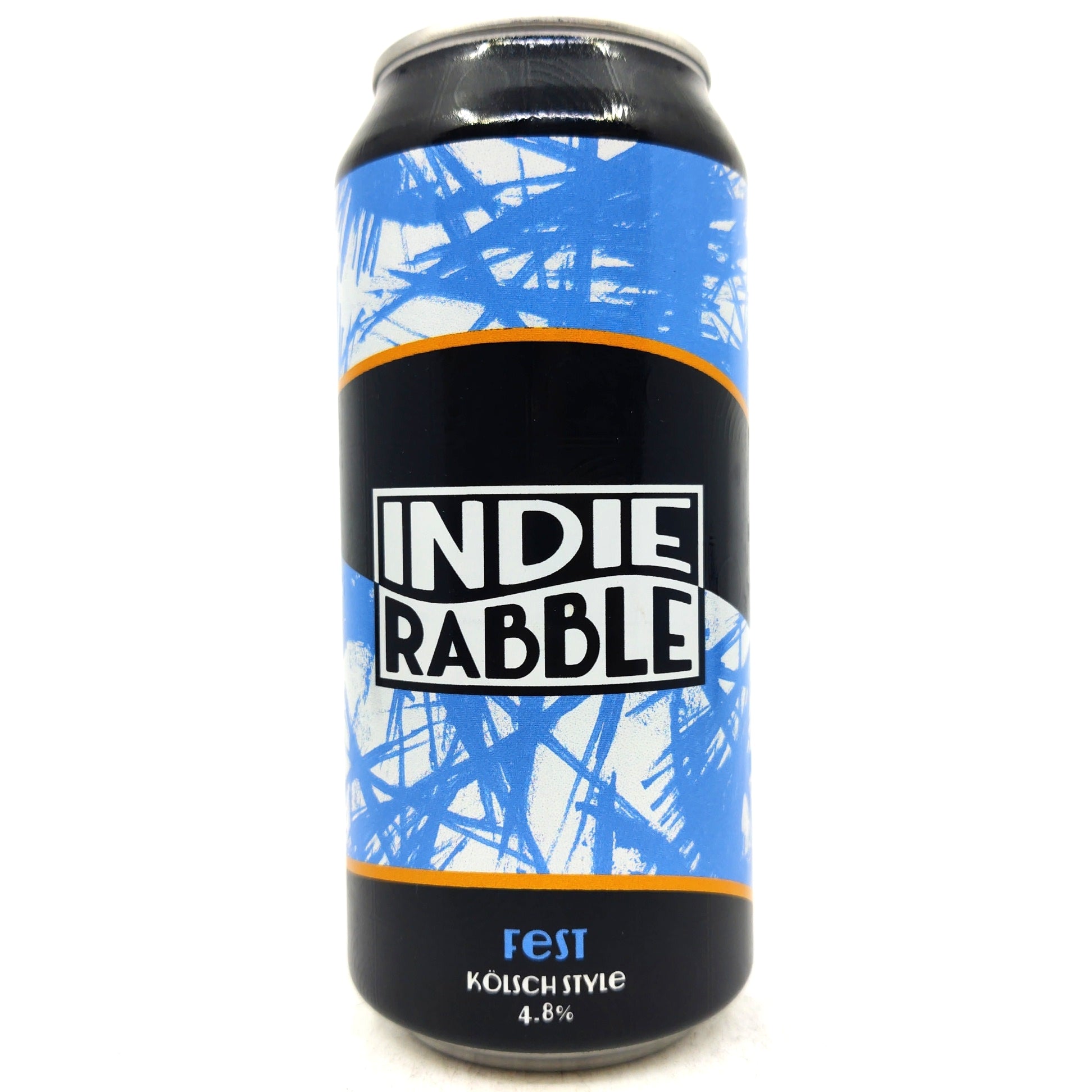 Indie Rabble Fest Kolsch 4.8% (440ml can)-Hop Burns & Black