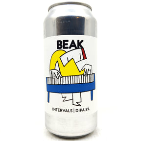 Beak Brewery Intervals Double IPA 8% (440ml can)-Hop Burns & Black