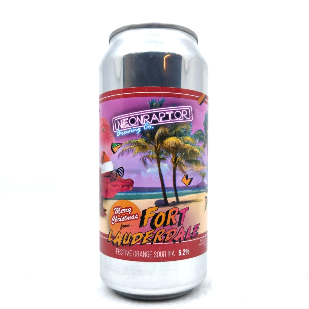Neon Raptor Merry Christmas From Fort Lauderdale Sour IPA 5.2% (440ml can)-Hop Burns & Black