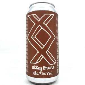 St Mars Of The Desert Abbey Brune XX Belgian Dark Ale 7.3% (440ml can)-Hop Burns & Black