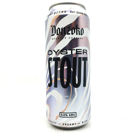 Donzoko Oyster Stout 5% (500ml can)-Hop Burns & Black