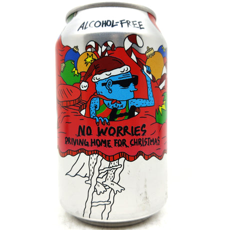 Lervig No Worries Driving Home For Christmas Alcohol-Free Dark Ale 0.5% (330ml can)-Hop Burns & Black