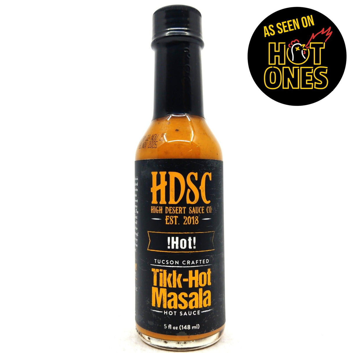 High Desert Sauce Co Tikk-Hot Masala Hot Sauce (148ml)-Hop Burns & Black