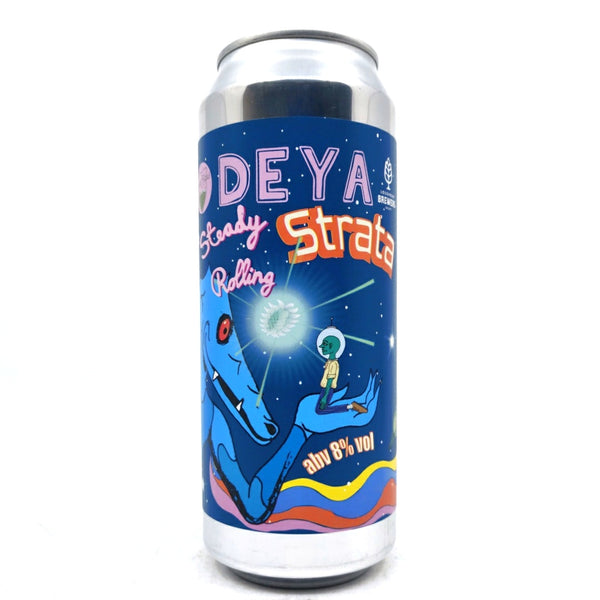 DEYA Double Steady Rolling Strata Double IPA 8% (500ml can)-Hop Burns & Black