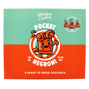Whitebox Pocket Negroni gift pack 21.8% (6x100ml cans)-Hop Burns & Black