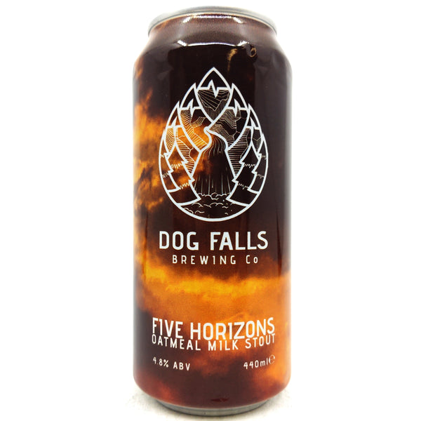 Dog Falls Brewing Five Horizons Milk Stout 4.8% (440ml can)-Hop Burns & Black