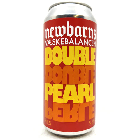 Newbarns Double Pearl Lager 5.2% (440ml can)-Hop Burns & Black