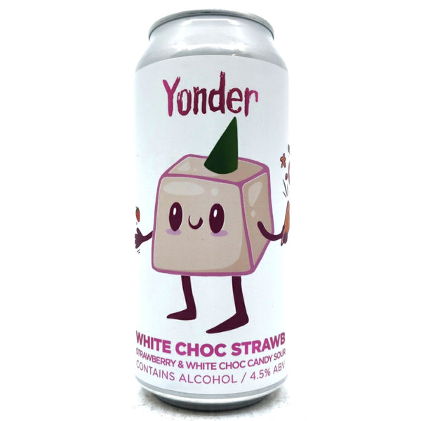 Yonder White Choc Strawb Pastry Sour 4.5% (440ml can)-Hop Burns & Black