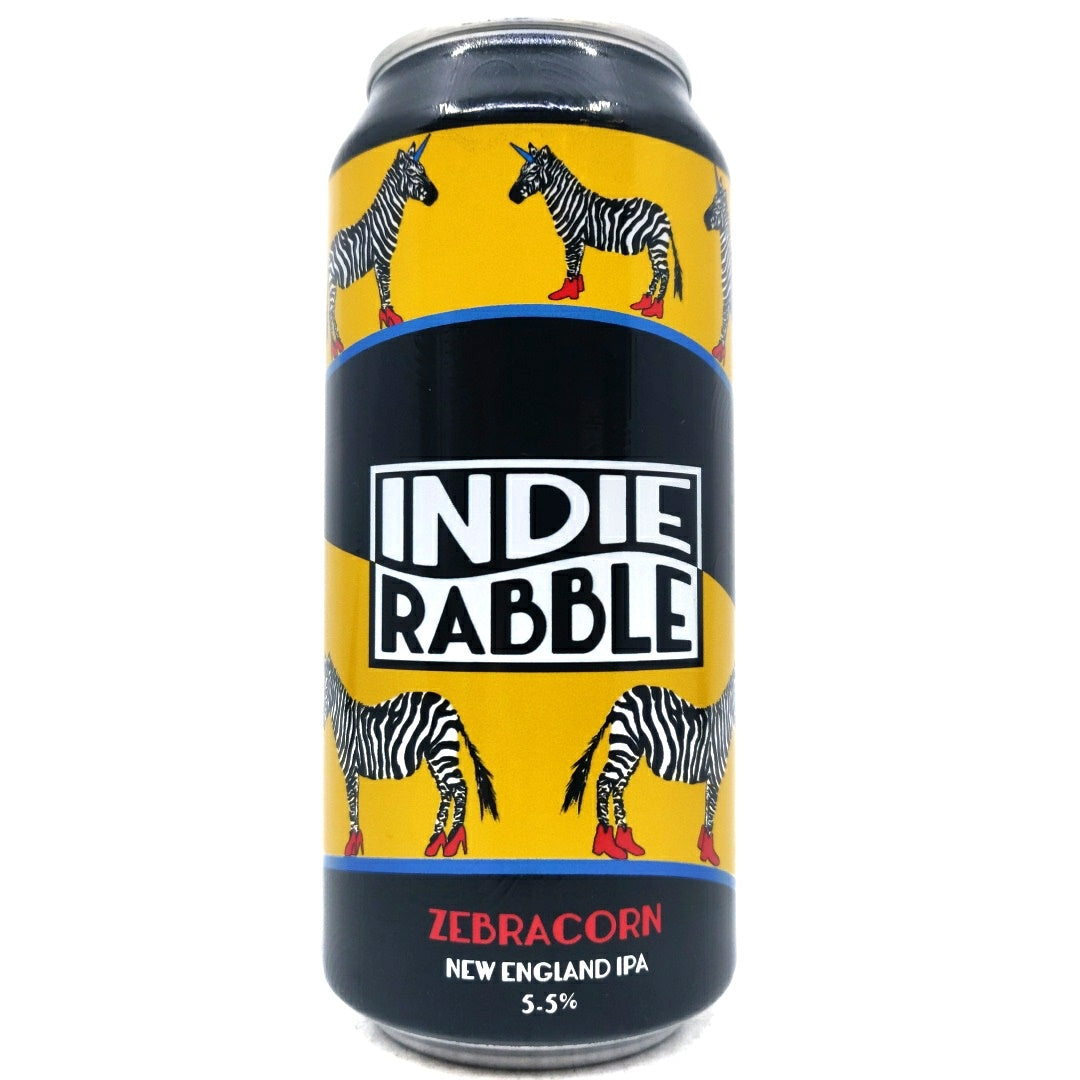 Indie Rabble Zebracorn New England IPA 5.5% (440ml can)-Hop Burns & Black