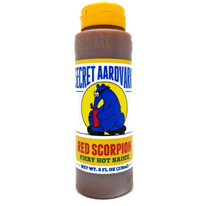 Secret Aardvark Red Scorpion Fiery Hot Sauce (236ml)-Hop Burns & Black