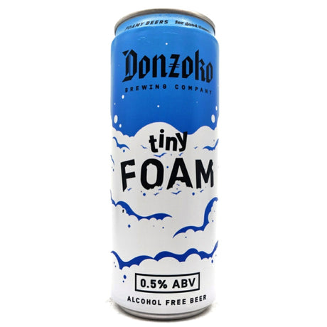 Donzoko Tiny Foam Lager 0.5% (330ml can)-Hop Burns & Black