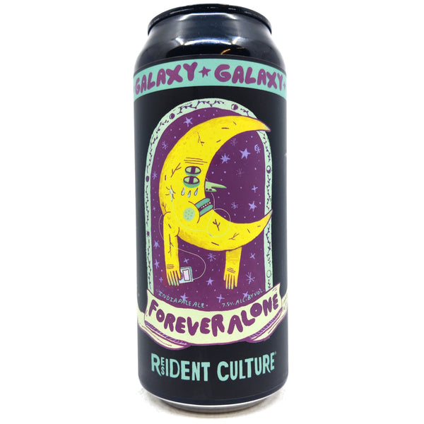 Resident Culture Forever Alone: Galaxy IPA 7.5% (473ml can)-Hop Burns & Black