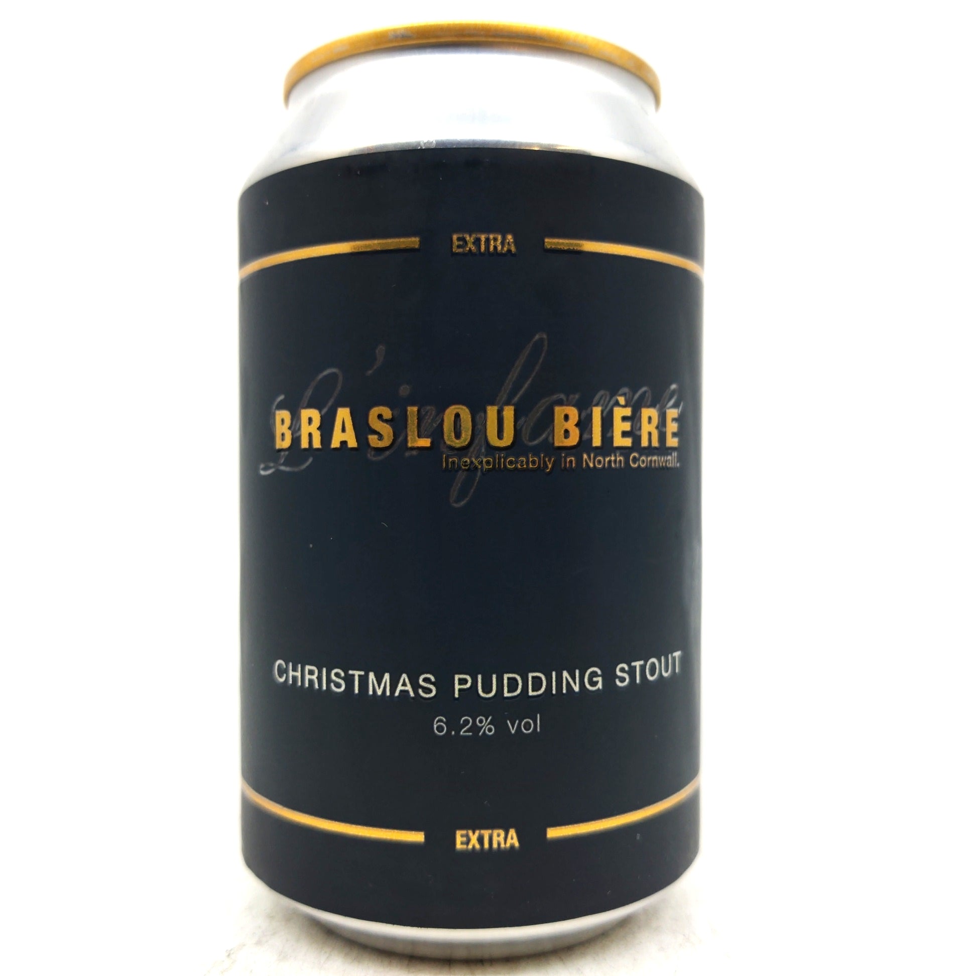 Braslou Biere Christmas Pudding Stout 6.2% (330ml can)-Hop Burns & Black