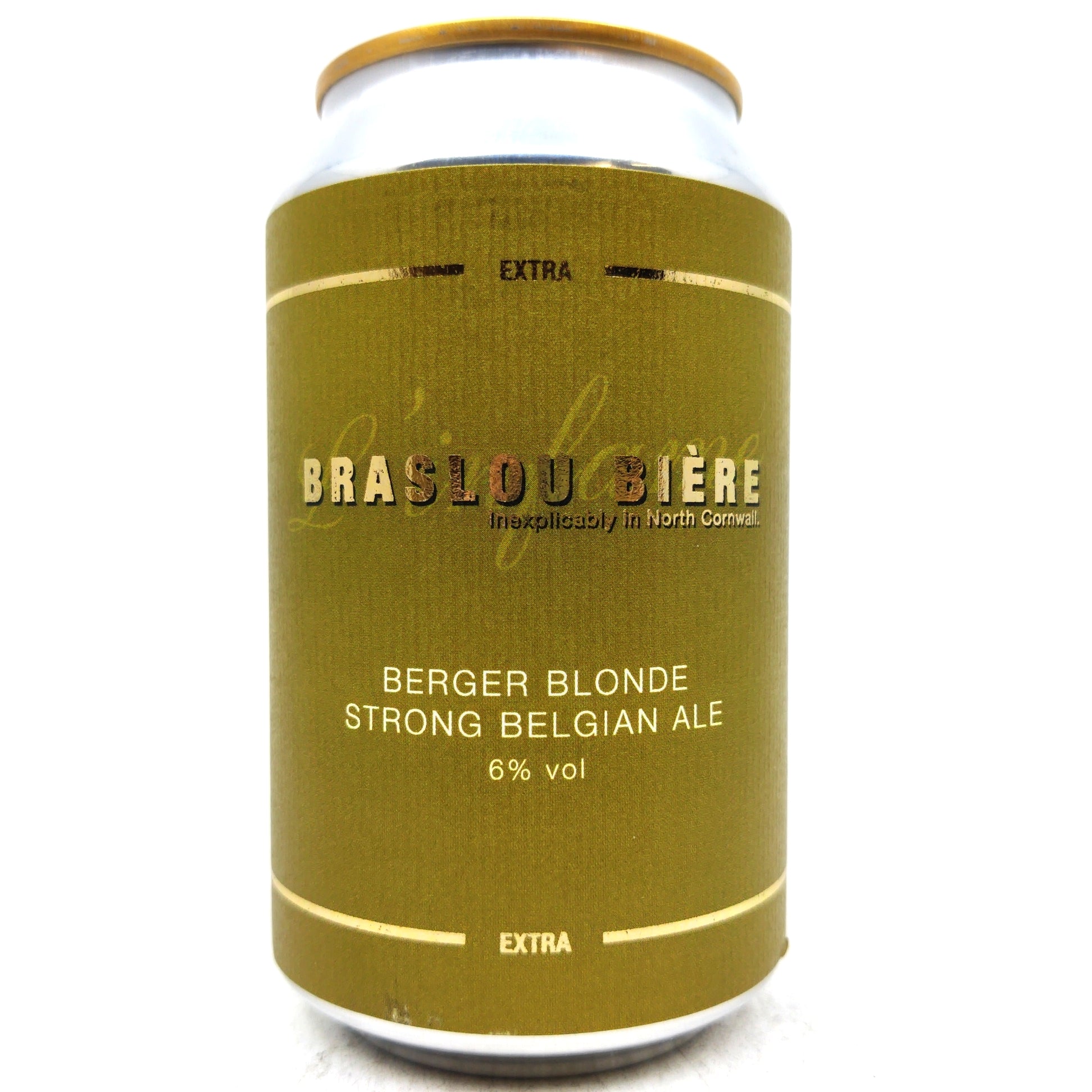 Braslou Biere Berger Blonde Strong Belgian Ale 6% (330ml can)-Hop Burns & Black