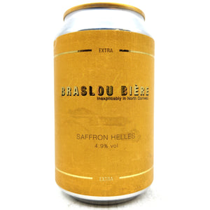 Braslou Biere Saffron Helles 4.9% (330ml can)-Hop Burns & Black