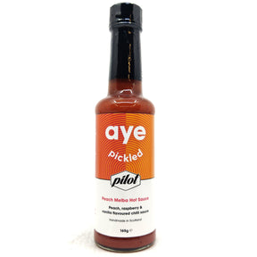 Aye Pickled x Pilot Peach Melba Hot Sauce (165g)-Hop Burns & Black