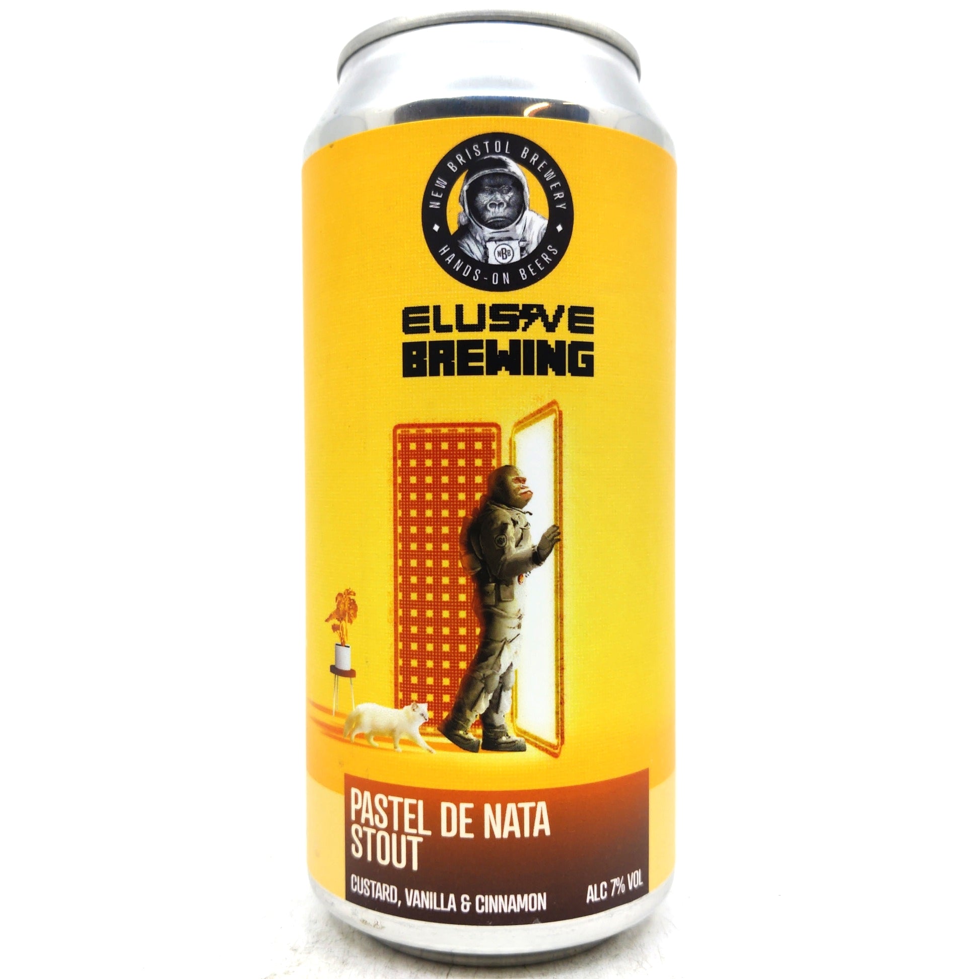 Elusive Brewing x New Bristol Pastel de Nata Stout 7% (440ml can)-Hop Burns & Black