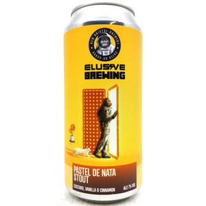 Elusive Brewing x New Bristol Pastel de Nata Stout 7% (440ml can)-Hop Burns & Black