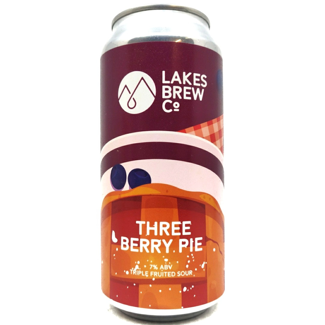 Lakes Brew Co Three Berry Pie Fruited Sour 7% (440ml can)-Hop Burns & Black