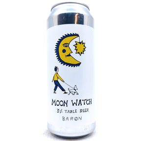 Baron Brewing Moon Watch Table Beer 3% (500ml can)-Hop Burns & Black