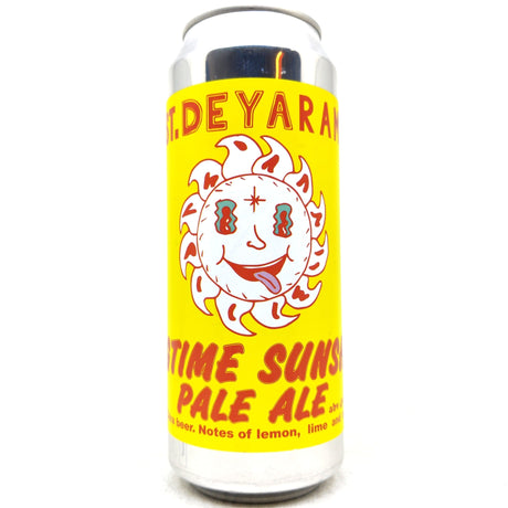 DEYA Longtime Sunshine Citra Pale Ale 4% (500ml can)-Hop Burns & Black