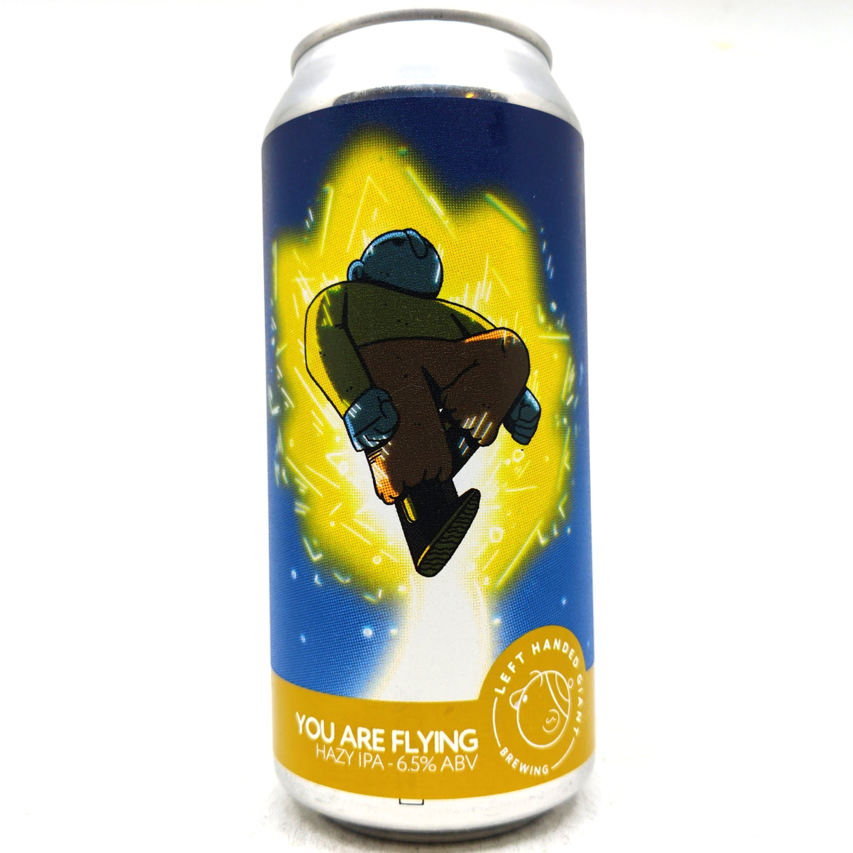 Left Handed Giant You Are Flying New England IPA 6.5% (440ml can)-Hop Burns & Black
