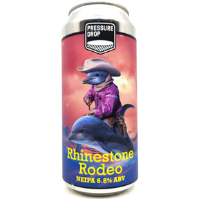 Pressure Drop Rhinestone Rodeo New England IPA 6.8% (440ml can)-Hop Burns & Black