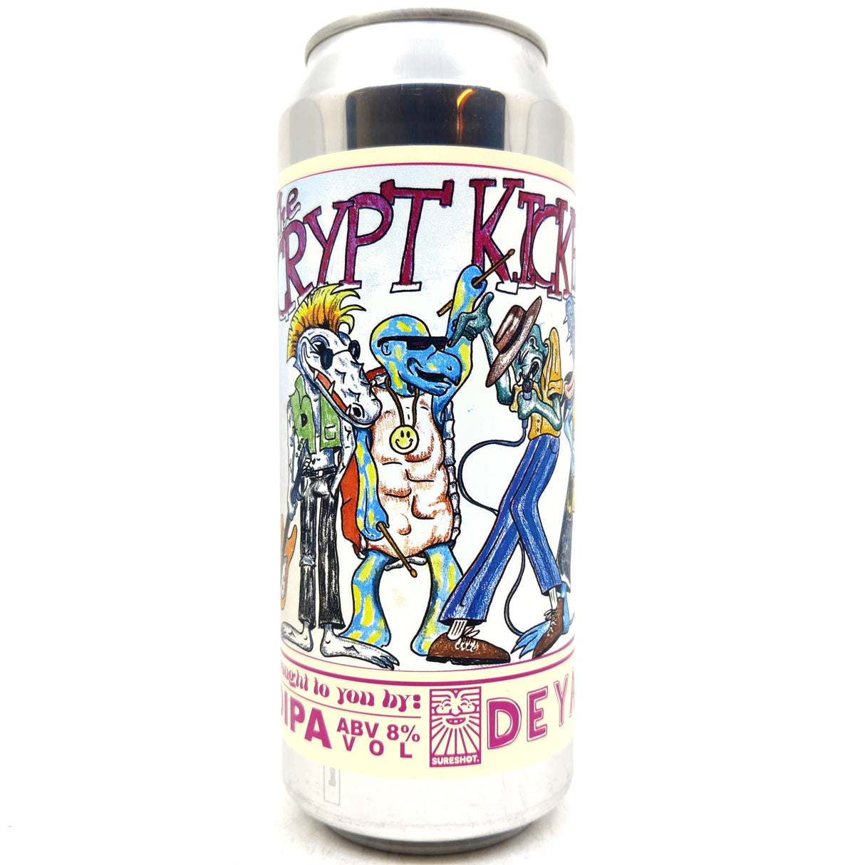DEYA x Sureshot The Crypt Kicker Five Double IPA 8% (500ml can)-Hop Burns & Black