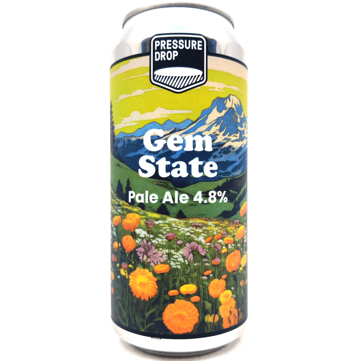 Pressure Drop Gem State Pale Ale 4.8% (440ml can)-Hop Burns & Black