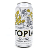Utopian Goldings British Pilsner 5% (440ml can)-Hop Burns & Black