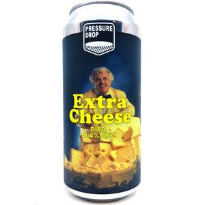 Pressure Drop Extra Cheese Double IPA 8.4% (440ml can)-Hop Burns & Black