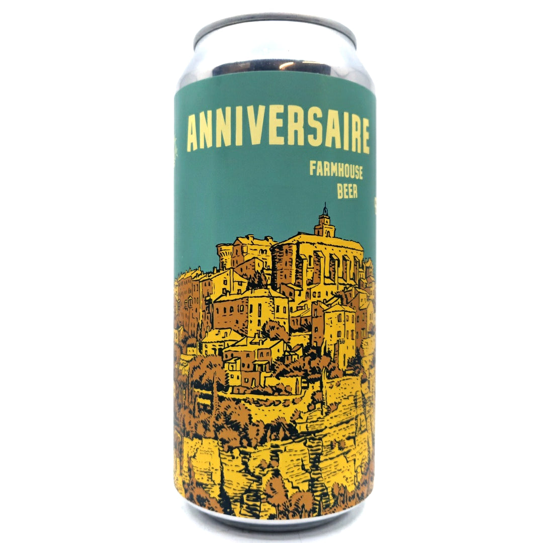 Burning Sky Saison Anniversaire 6.5% (440ml can)-Hop Burns & Black