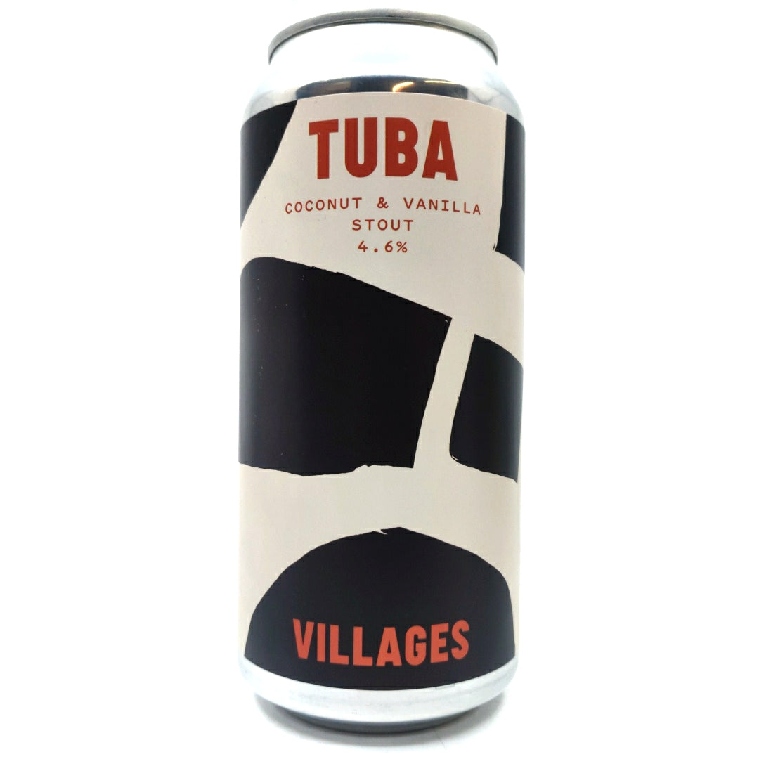 Villages Tuba Coconut & Vanilla Stout 4.6% (440ml can)-Hop Burns & Black