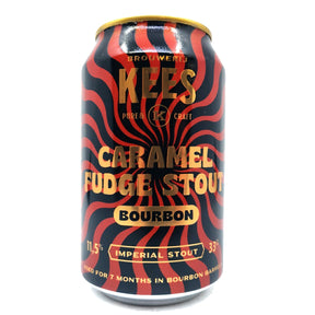 Kees Caramel Fudge Stout BA (Heaven Hill Edition) 11.5% (330ml can)-Hop Burns & Black