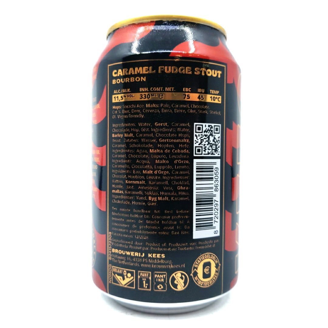 Kees Caramel Fudge Stout BA (Heaven Hill Edition) 11.5% (330ml can)-Hop Burns & Black