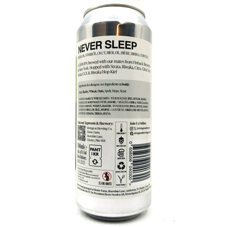 Rivington x Finback Never Sleep IPA 6.5% (500ml can)-Hop Burns & Black