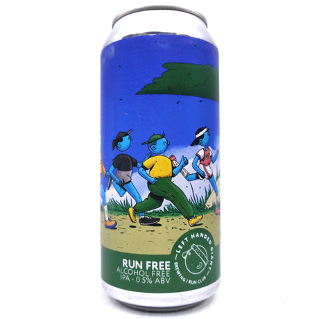 Left Handed Giant Brewpub Run Free Alcohol Free Pale Ale 0.5% (440ml can)-Hop Burns & Black