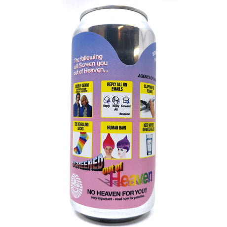 Sureshot Screened Out of Heaven New England IPA 6% (440ml can)-Hop Burns & Black