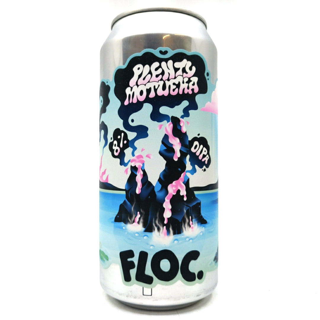 Floc Brewing Plenty Motueka Double IPA 8% (440ml can)-Hop Burns & Black