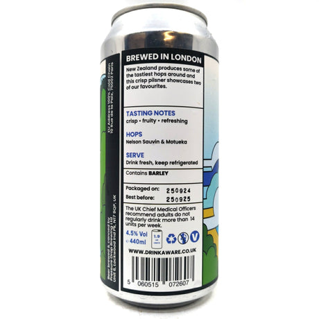 Pressure Drop New Zealand Pils 4.5% (440ml can)-Hop Burns & Black