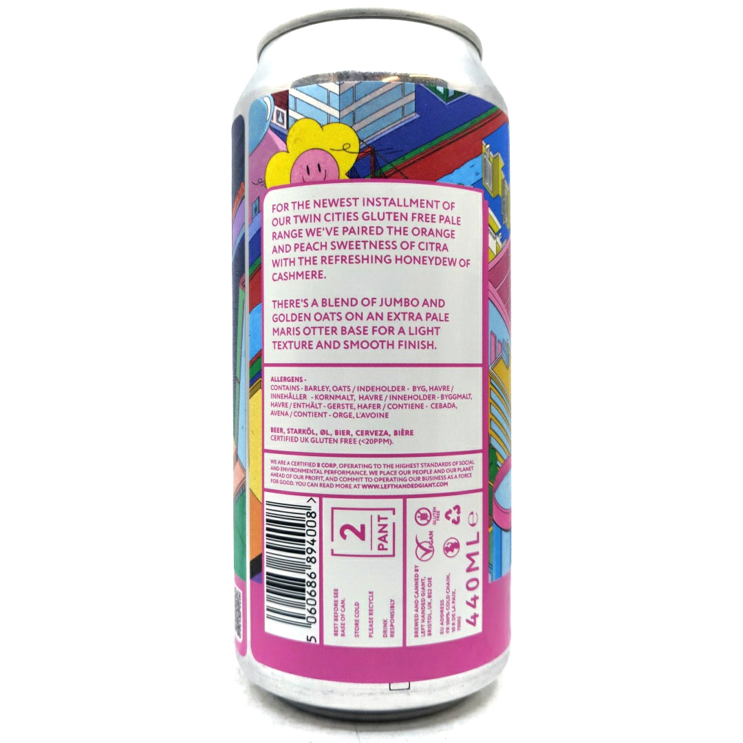 Left Handed Giant Twin Cities Citra & Cashmere Pale Ale 5% (440ml can)-Hop Burns & Black
