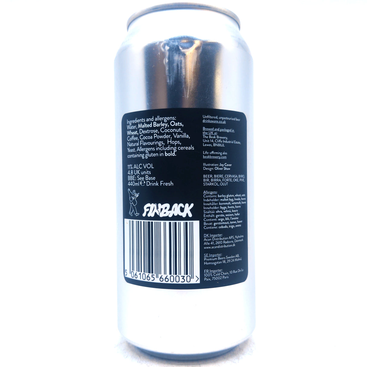 Beak Brewery x Finback Coco Imperial Stout 11% (440ml can)-Hop Burns & Black