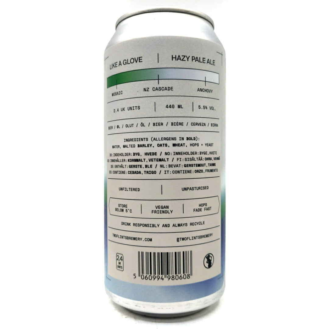 Two Flints Like A Glove Pale Ale 5.5% (440ml can)-Hop Burns & Black