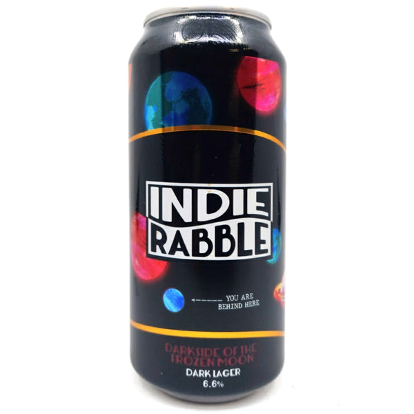 Indie Rabble Darkside of the Frozen Moon Dark Lager 6.6% (440ml can)-Hop Burns & Black