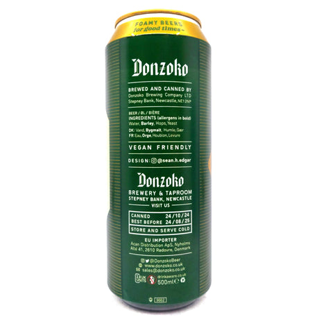Donzoko Evergreen West Coast Pale Ale 5.5% (500ml can)-Hop Burns & Black
