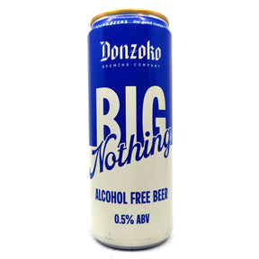 Donzoko Big Nothing Alcohol Free Beer 0.5% (330ml can)-Hop Burns & Black