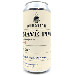 Duration x Lost & Grounded Tmave Pivo Czech Dark Lager 4.4% (440ml can)-Hop Burns & Black