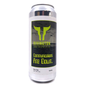 Rivington Communications Are Down Pale Ale 5.4% (500ml can)-Hop Burns & Black