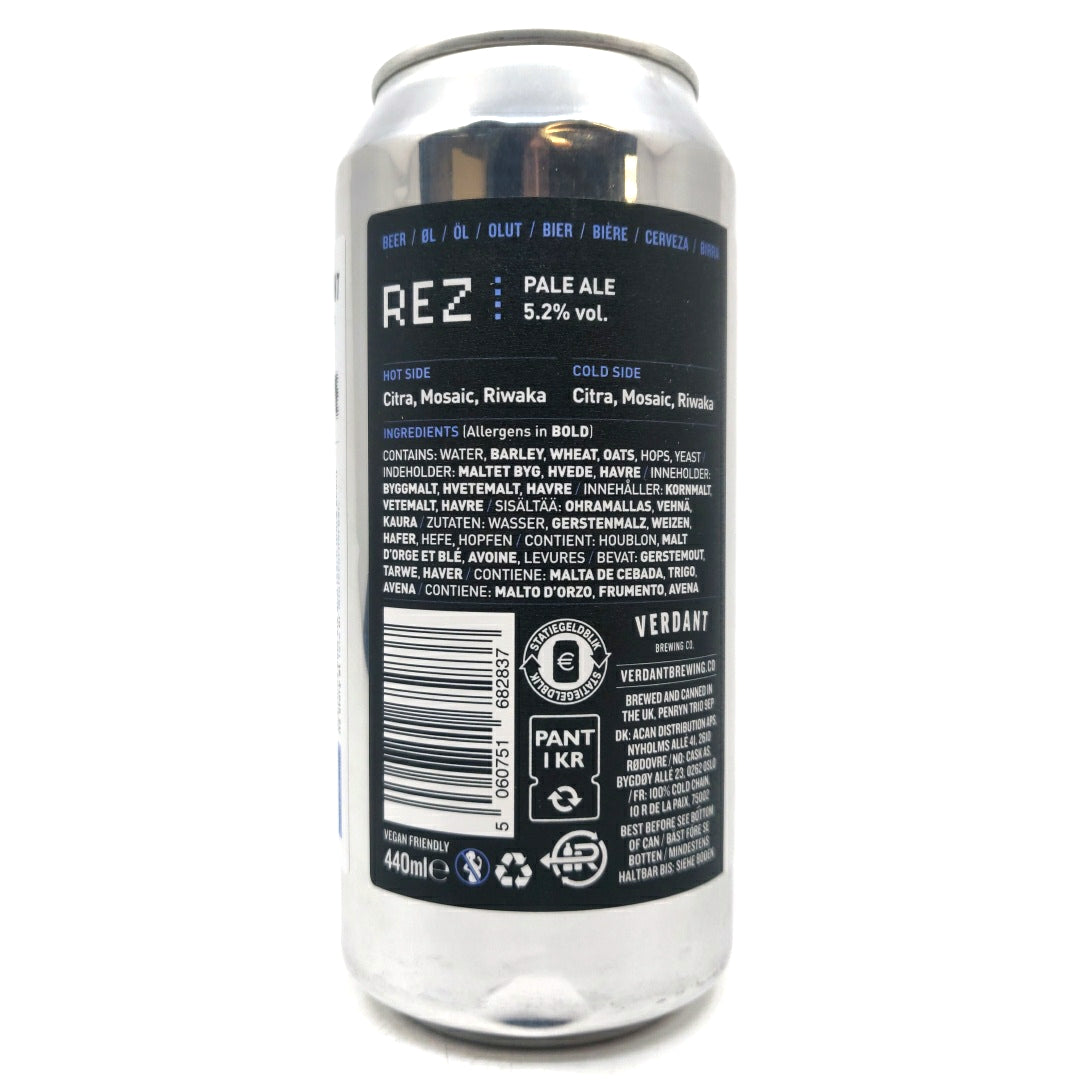 Verdant x TATE Rez Pale Ale 4.9% (440ml can)-Hop Burns & Black